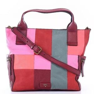 Fossil Women's Colorful Patchwork Shoulder Bag